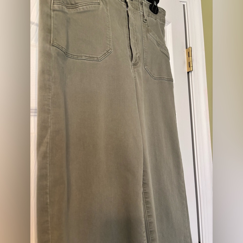 Paige Anessa High Rise Wide Leg Welt Utility Pocket Cropped Jeans Size 28 EUC - Picture 2 of 14